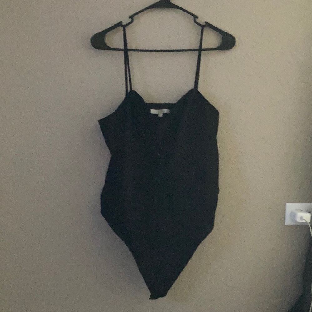 Black XL bodysuit lace overlay